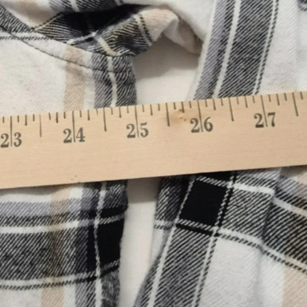 Magellan Willow Creek women's tan/black plaid flannel boyfriend fit shirt‎ 2XL